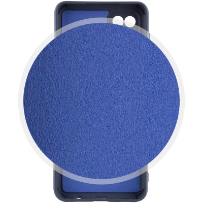 Чохол TPU GETMAN Liquid Silk Full Camera для Samsung Galaxy A12 Синій / Midnight Blue