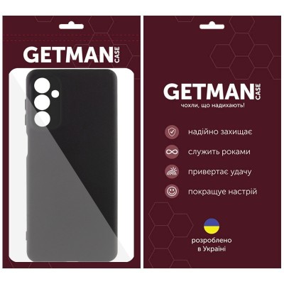 Чохол TPU GETMAN Liquid Silk Full Camera для Samsung Galaxy A24 4G Чорний / Black