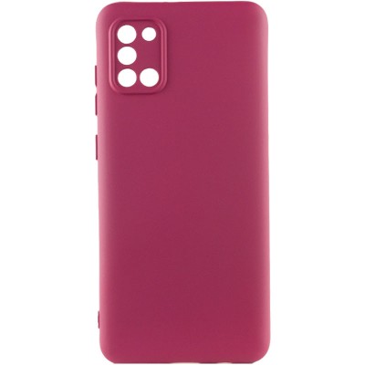 Чохол TPU GETMAN Liquid Silk Full Camera для Samsung Galaxy A31 Бордовий / Marsala