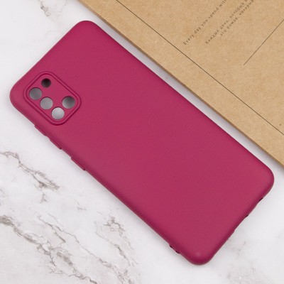 Чохол TPU GETMAN Liquid Silk Full Camera для Samsung Galaxy A31 Бордовий / Marsala