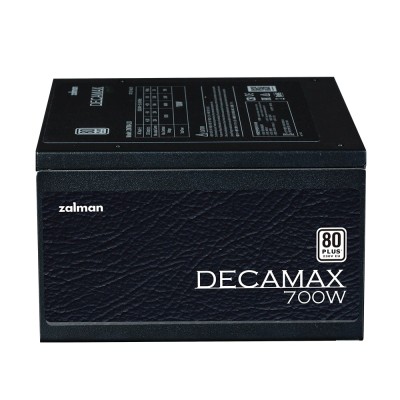 Блок живлення Zalman Decamax (700W) 85%, 80 Plus, 120мм, 1xMB 24pin(20+4), 1xCPU 8(4+4)+4pin, 3xMolex, 6xSATA, 4xPCIe 8pin(6+2) 