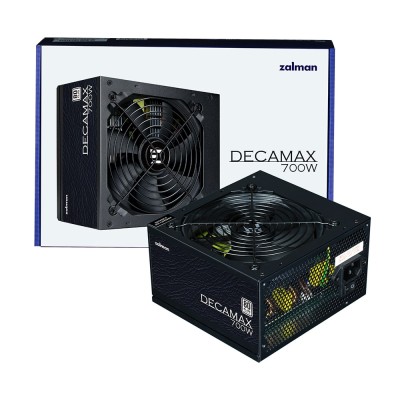 Блок живлення Zalman Decamax (700W) 85%, 80 Plus, 120мм, 1xMB 24pin(20+4), 1xCPU 8(4+4)+4pin, 3xMolex, 6xSATA, 4xPCIe 8pin(6+2) 