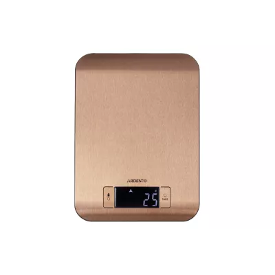 Ваги Ardesto кухонні, 5кг, CR2032x2 в комплекті, метал, бронзовий (SCK-898R)