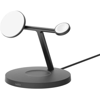 Зарядний пристрій бездротовий Belkin 3в1 Magnetic Pad Qi2 15Вт, чорний (WIZ032KQBK)