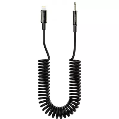 Кабель AUX Proove Steel Spring Lightning to 3.5 (1m) (ACSS00005101) black
