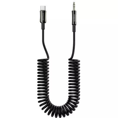 Кабель AUX Proove Steel Spring Type-C to 3.5 (1m) (ACSS00005201) black