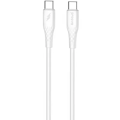 Кабель Proove GridLine Type-C to Type-C 60W (1m) white (CCGL60002202)