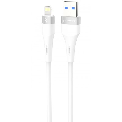 Кабель Proove Light Silicone Plus USB to Lightning 2.4A (1m) (CCLS12001102) white
