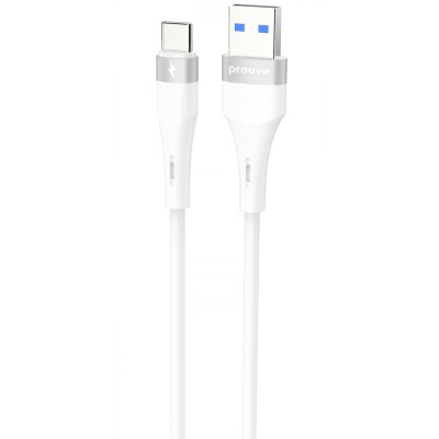 Кабель Proove Light Silicone Plus USB to Type-C 3A (1m) (CCLS15001202) white