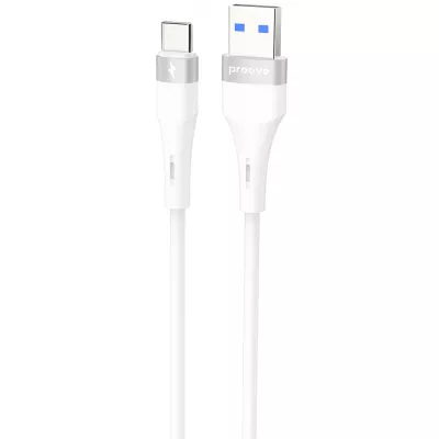 Кабель Proove Light Silicone Plus USB to Type-C 3A (1m) (CCLS15001202) white