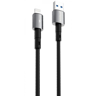 Кабель Proove Silicraft USB to Lightning 2.4A (1m) black (CCSC12001101)
