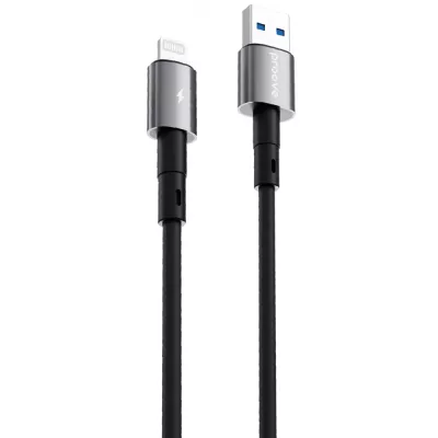 Кабель Proove Silicraft USB to Lightning 2.4A (1m) black (CCSC12001101)