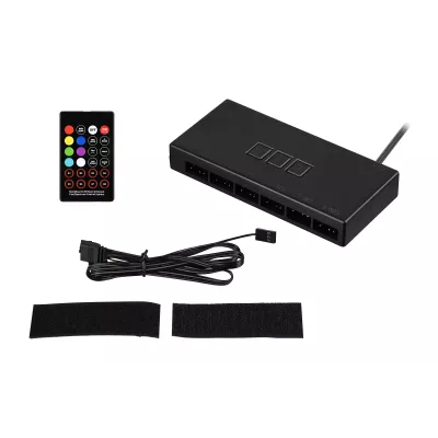 Контролер 2E GAMING CONTR-B, ARGB 6 fans 3pin, 3pin +5VARGB, 2 pin LED, пульт