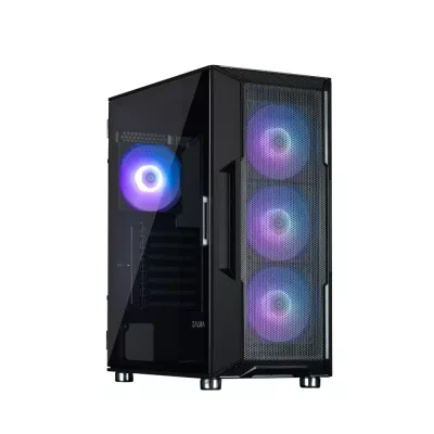 Корпус Zalman I3 Neo ARGB без БЖ, 2xUSB3.0, 1xUSB2.0, 4x120мм ARGB, VGA 355мм, LCS ready, TG Side Panel, ATX, чорний (I3NEOARGBB