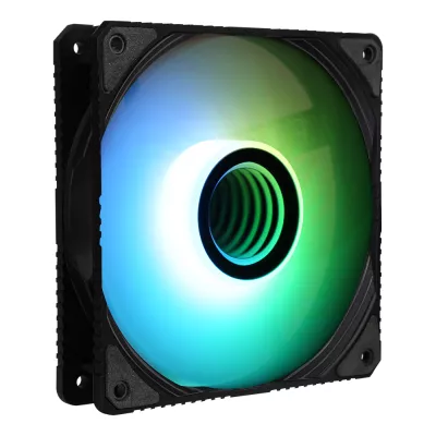 Корпусний вентилятор 2E GAMING Air Cool Infinity ACF120IW-ARGB, 120мм, 1200rpm, 3pin, 3pin +5VARGB, 23dBa, чорний