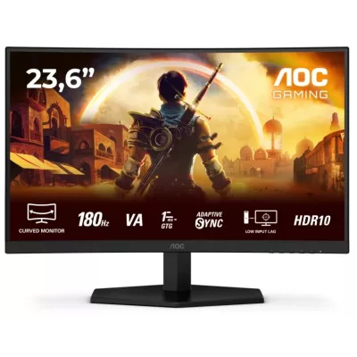 Монiтор AOC 23.6" C24G42E VA Curved FHD 300nit 180Hz 2*HDMI DP MM Black/Red