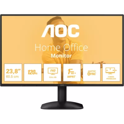 Монiтор AOC 23.8" 24B31H IPS FHD 300nit 120Hz VGA HDMI Black