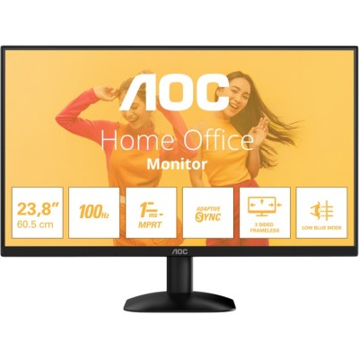 Монiтор AOC 23.8" 24B35HM2 VA FHD 100Hz VGA HDMI Black Монiтор AOC 23.8" 24B35HM2 VA FHD 100Hz VGA HDMI Black