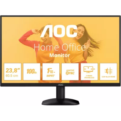 Монiтор AOC 23.8" 24B35HM2 VA FHD 100Hz VGA HDMI Black