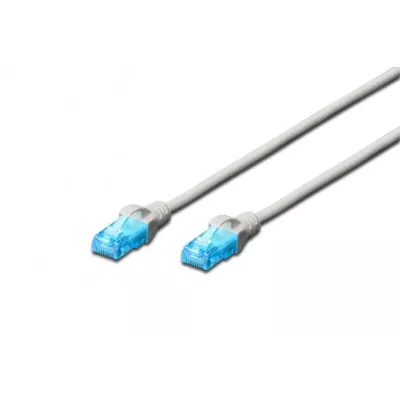Патч-корд CAT 5e U-UTP, Cu, PVC AWG 26/7, довжина 0,25 м, колір сірий DK-1511-0025 DIGITUS by ASSMANN