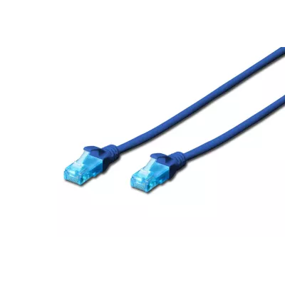 Патч-корд CAT 5e U-UTP, Cu, PVC AWG 26/7, довжина 5 м, колір синій DK-1511-050/B DIGITUS by ASSMANN