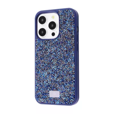Чохол Bling World Rock Diamond (TPU) iPhone 15 Pro blue titanium