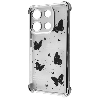 Чохол WAVE Winkie Xiaomi Redmi Note 13 Pro 4G/Poco M6 Pro 4G/Redmi Note 14s silver/butterfly