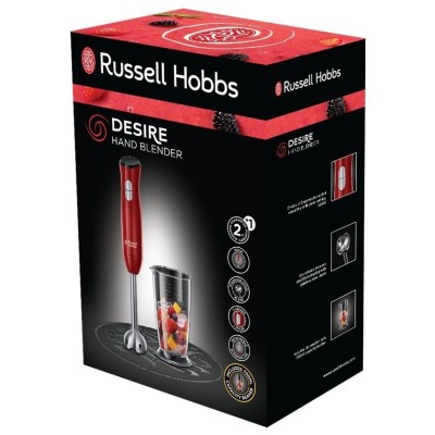 Блендер Russell Hobbs заглибний Desire 600Вт, чаша-500мл, червоний (24690-56) Блендер Russell Hobbs заглибний Desire 600Вт, чаша-500мл, червоний (24690-56)