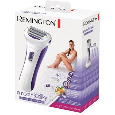 Бритва електр. Remington сіткова Smooth&Silky, бритв.головок-2, сух.+волог., жіночий тример, біло-фіолетовий (WDF5030)