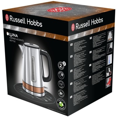 Електрочайник Russell Hobbs Luna 1.7л, метал, сріблясто-бронзовий (24280-70)