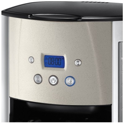 Кавоварка Russell Hobbs крапельна Luna Stone, 1.5л, мелена, LED-дисплей, підігрів чашок, чорно-сріблястий (26990-56)