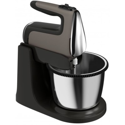 Міксер Tefal стаціонарний Powermix Silence 600Вт, насадки-4, чаша-метал, 2, 5л, турборежим, сіро-чорний (HT654E38)
