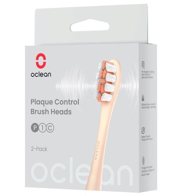 Насадка Oclean P1C8 видалення нальоту середня жорсткіть золота 2 шт Насадка Oclean P1C8 видалення нальоту середня жорсткіть золота 2 шт