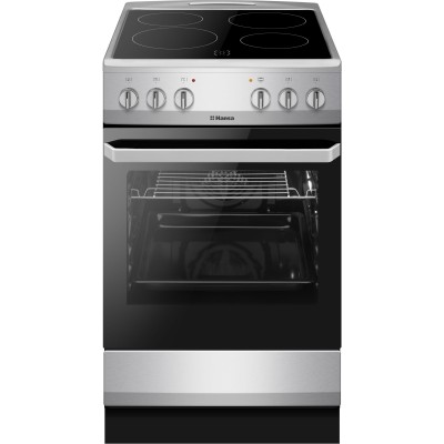 Плита Hansa електрична склокерамічна, 62л, 50x60см, конвекція, нерж (FCCS56069)