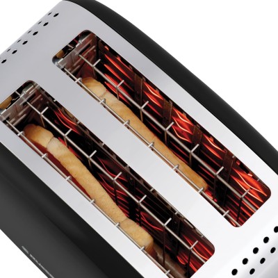 Тостер Russell Hobbs Colours Plus 1600Вт, підігрів, розморожування, метал., чорний (26550-56) Тостер Russell Hobbs Colours Plus 1600Вт, підігрів, розморожування, метал., чорний (26550-56)