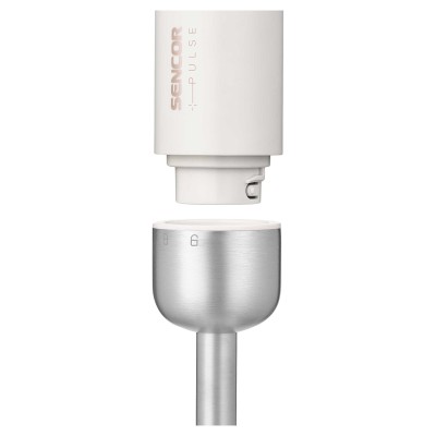 Блендер Sencor заглибний Pulse, 180Вт, 4в1, чаша-700мл, безпровідний, USB-C, капучинатор, біло-рожевий (SHB9130WH)