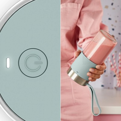 Блендер Tefal Lightmix портативний для смузі, чаша-300мл, USB, тритан, зелений (BL1C0430)