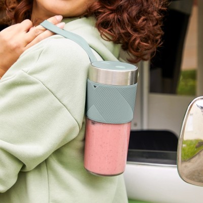 Блендер Tefal Lightmix портативний для смузі, чаша-300мл, USB, тритан, зелений (BL1C0430)