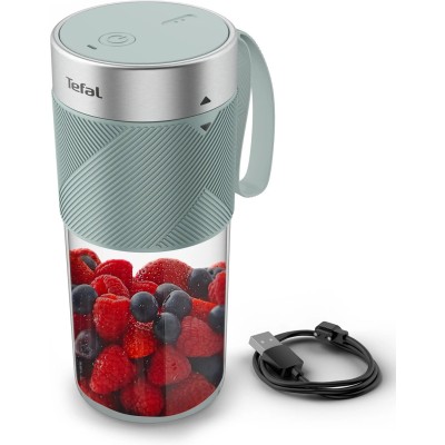 Блендер Tefal Lightmix портативний для смузі, чаша-300мл, USB, тритан, зелений (BL1C0430)