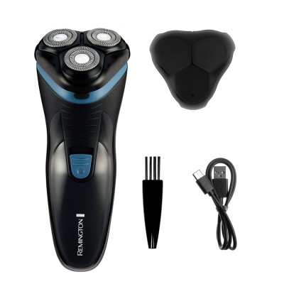 Бритва електр. Remington роторна Style, бритв.головок-3, сух., тример, USB-C, чорно-синій (R1000)