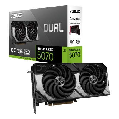 Відеокарта ASUS GeForce RTX 5070 12GB GDDR7 OC DUAL-RTX5070-O12G (90YV0M17-M0NA00) Відеокарта ASUS GeForce RTX 5070 12GB GDDR7 OC DUAL-RTX5070-O12G (90YV0M17-M0NA00)