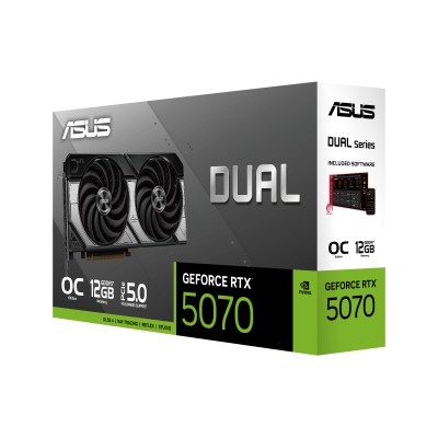 Відеокарта ASUS GeForce RTX 5070 12GB GDDR7 OC DUAL-RTX5070-O12G (90YV0M17-M0NA00) Відеокарта ASUS GeForce RTX 5070 12GB GDDR7 OC DUAL-RTX5070-O12G (90YV0M17-M0NA00)