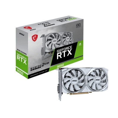 Відеокарта MSI GeForce RTX 3050 8GB GDDR6 VENTUS 2X XS WHITE OC білий (912-V809-4401) Відеокарта MSI GeForce RTX 3050 8GB GDDR6 VENTUS 2X XS WHITE OC білий (912-V809-4401)