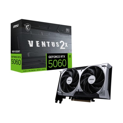 Відеокарта MSI GeForce RTX 5060 8GB GDDR7 VENTUS 2X OC (912-V537-002) Відеокарта MSI GeForce RTX 5060 8GB GDDR7 VENTUS 2X OC (912-V537-002)