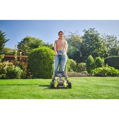 Газонокосарка акумуляторна Ryobi ONE+ HP RY18LMX33A-0 18В 33см 30л 25-90мм 9.3кг без АКБ та ЗП Газонокосарка акумуляторна Ryobi ONE+ HP RY18LMX33A-0 18В 33см 30л 25-90мм 9.3кг без АКБ та ЗП
