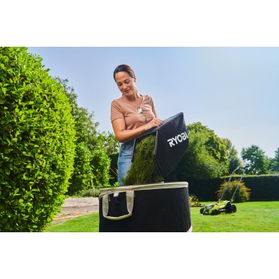 Газонокосарка акумуляторна Ryobi ONE+ HP RY18LMX33A-0 18В 33см 30л 25-90мм 9.3кг без АКБ та ЗП Газонокосарка акумуляторна Ryobi ONE+ HP RY18LMX33A-0 18В 33см 30л 25-90мм 9.3кг без АКБ та ЗП