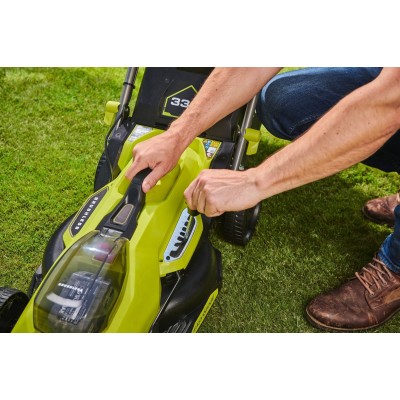 Газонокосарка акумуляторна Ryobi ONE+ HP RY18LMX33A-0 18В 33см 30л 25-90мм 9.3кг без АКБ та ЗП Газонокосарка акумуляторна Ryobi ONE+ HP RY18LMX33A-0 18В 33см 30л 25-90мм 9.3кг без АКБ та ЗП