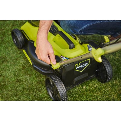 Газонокосарка акумуляторна Ryobi ONE+ HP RY18LMX33A-0 18В 33см 30л 25-90мм 9.3кг без АКБ та ЗП Газонокосарка акумуляторна Ryobi ONE+ HP RY18LMX33A-0 18В 33см 30л 25-90мм 9.3кг без АКБ та ЗП