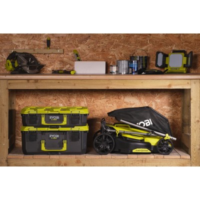 Газонокосарка акумуляторна Ryobi ONE+ HP RY18LMX33A-0 18В 33см 30л 25-90мм 9.3кг без АКБ та ЗП Газонокосарка акумуляторна Ryobi ONE+ HP RY18LMX33A-0 18В 33см 30л 25-90мм 9.3кг без АКБ та ЗП