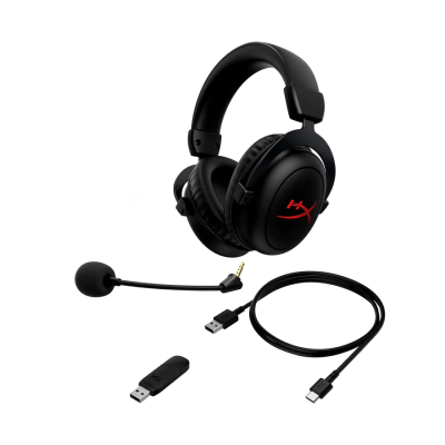 Гарнітура ігрова HyperX Cloud II Core, WL/USB-A, чорний (6Y2G8AA)